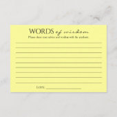 Geel Goud Afstuderen Wijsheid Afstuderen Informatiekaartje (Achterkant)