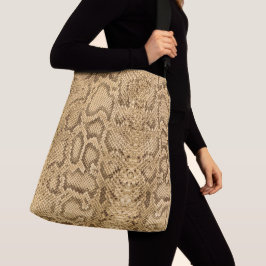 Geel goud Anaconda Exotic Snakeskin Crossbody Tas