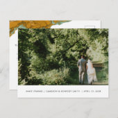 Geel goud & Aqua Marble Hartelijk dank Briefkaart (Voorkant / Achterkant)