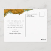 Geel goud & Aqua Marble Hartelijk dank Briefkaart (Achterkant)