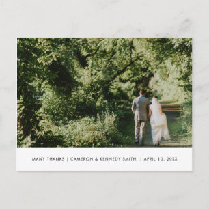 Geel goud & Aqua Marble Hartelijk dank Briefkaart