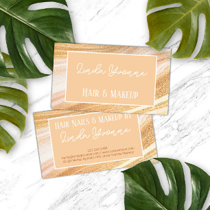 Geel Goud Beige Wit Marmer Agaat Art Patroon Visitekaartje