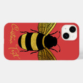 GEEL GOUD BLACK BUMBLEBEE SCRIPT TEKST WORDT ROOD Case-Mate iPhone CASE (Achterkant (horizontaal))