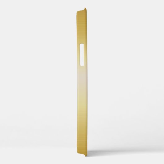 Geel goud bold metallic handgeschreven monogram Case-Mate iPhone case (Achterkant / Rechts)