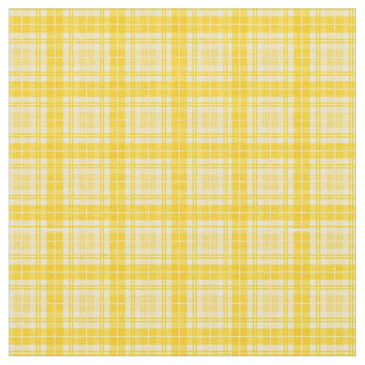 Geel Goud Bright Gingham Plaid Tartan Stof (Close Up)