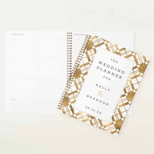 Geel Goud & Elke Kleur Boerderij Rustieke Bruiloft Planner (Display)