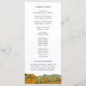 Geel goud- en Aqua Marble Wedding Program Programmakaart (Achterkant)