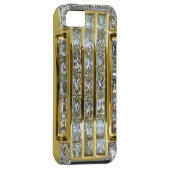 Geel goud en diamanten art iPhone 5 Hoesje (Back/Rechts)