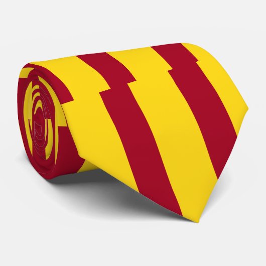 Geel goud en gestreepte Stropdas (Opgerold)