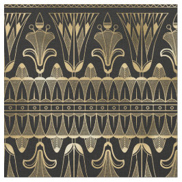 Geel goud en zwart art Deco Stof
