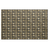 Geel goud- en zwart deco-Shell-patroon Stof (Fat Quarter)
