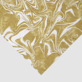 Geel goud en zwart Elegant Glam Marble Swirl Tissuepapier (Detail)