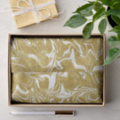 Geel goud en zwart Elegant Glam Marble Swirl Tissuepapier (Geschenk)