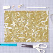 Geel goud en zwart Elegant Glam Marble Swirl Tissuepapier (Craft)