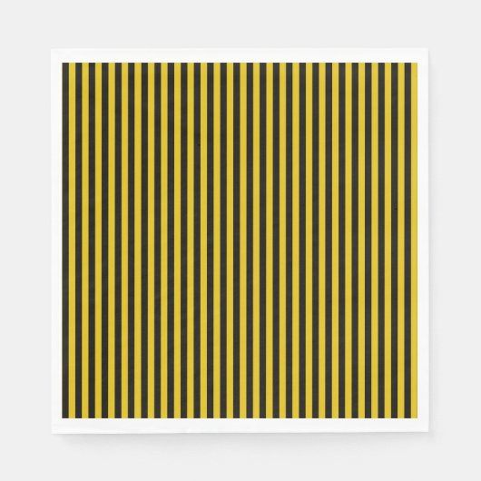 Geel goud en zwart gestreept servetten (Voorkant)