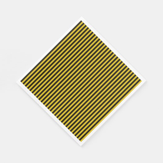 Geel goud en zwart gestreept servetten (Hoek)