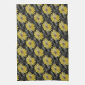 Geel, goud en zwart, keukenhanddoek van Gerber Dai (Verticaal)