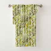 Geel goud- en zwarte Cheetah-handdoekset Bad Handdoek (Insitu)