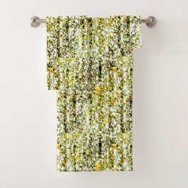 Geel goud- en zwarte Cheetah-handdoekset Bad Handdoek