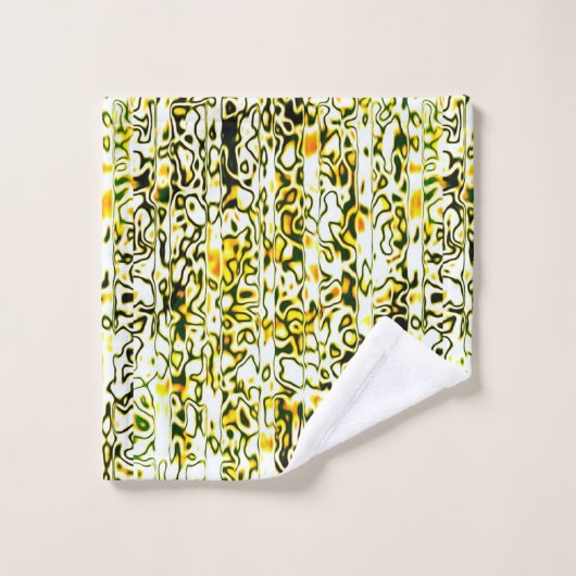 Geel goud- en zwarte Cheetah-handdoekset Bad Handdoek (Wasdoekje)