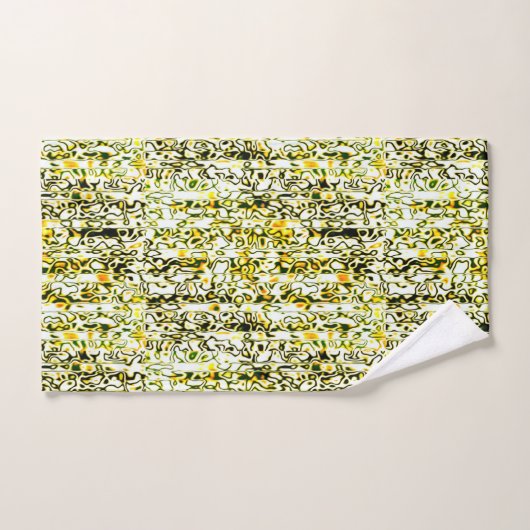 Geel goud- en zwarte Cheetah-handdoekset Bad Handdoek (Handdoek)