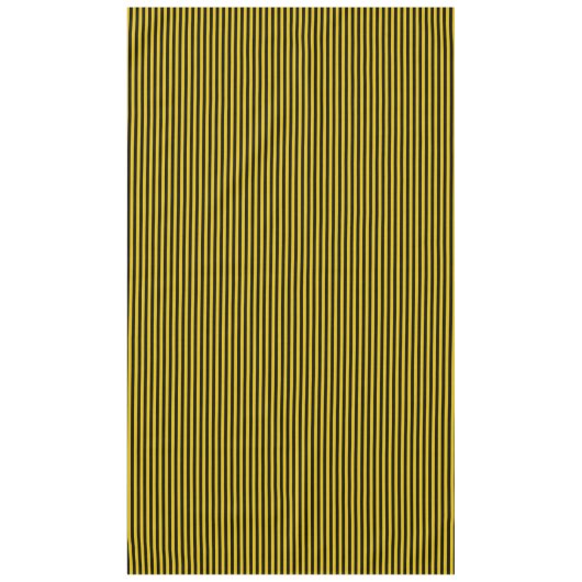 Geel goud en zwarte strips tafelkleed (Voorkant)