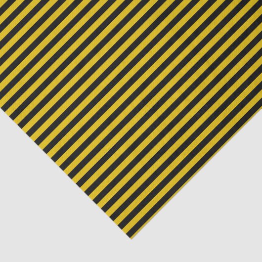 Geel goud en zwarte strips tissuepapier (Detail)