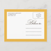 GEEL GOUD FLATWARE | REPETITIEDINER UITNODIGEN UITNODIGING BRIEFKAART (Achterkant)