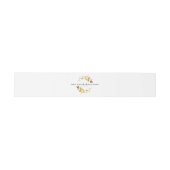 GEEL GOUD FOLIAGE WATERVERF WREATH MONOGRAM UITNODIGINGEN WIKKEL (Vlak)