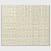 Geel Goud Geometrisch Wit Cadeaupapier (Vlak)