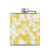 Geel goud Glitter Faux folie Confetti Heupfles (Achterkant)