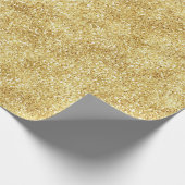 Geel Goud Glitter Glitz Eenhoorn Sparkle Cadeaupapier (Hoek)