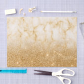 Geel Goud Glitter look Fading ombre Marmer Tissuepapier (Craft)