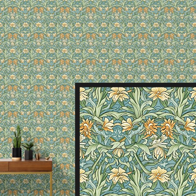 Geel Goud Groen Art Nouveau Behang (Creator heeft geüpload)