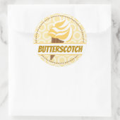 Geel Goud Ice Cream Circle Label (Tas)