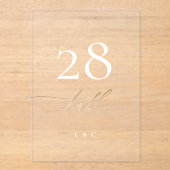 Geel Goud Kalligrafie Acryl Boog Tafelnummers (Voorkant)