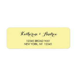 Geel Goud Marine Blauw Retouradres Etiket