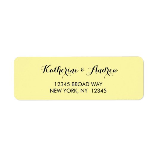 Geel Goud Marine Blauw Retouradres Etiket (Voorkant)