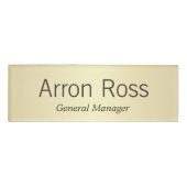 Geel Goud Medewerker Personeel Magnetische Naam Ta Naambadge (Voorkant)