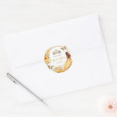 Geel Goud Meisje Prinses Tiara Bloemen Zoet 16 Ronde Sticker (Envelop)