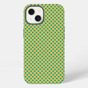 Geel Goud met Smaragdgroene Stippen STaylor iPhone 13 Hoesje