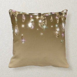 *~* Geel GOUD Metallic AP7 Druppelende GLITTER Kussen