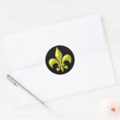 Geel Goud Metallic Ronde Sticker (Envelop)