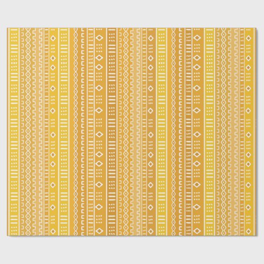 Geel Goud Moderne Modderdoek Verpakkingspapier Cadeaupapier (Vlak)