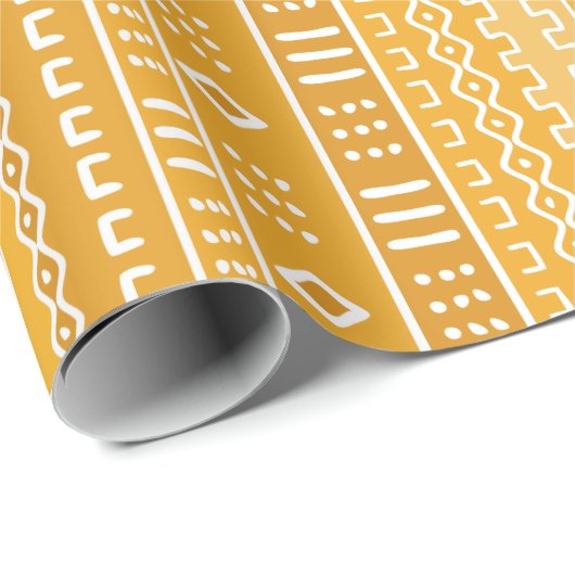 Geel Goud Moderne Modderdoek Verpakkingspapier Cadeaupapier (Rol Hoek)