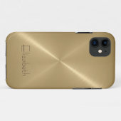 Geel goud Roestvrij staal Metaal Kijk Case-Mate iPhone Case (Achterkant (horizontaal))