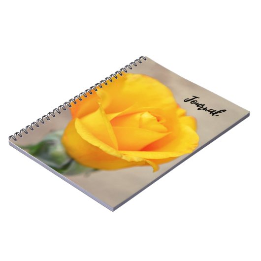 Geel Goud Roos Bloem Art Journal Notitieboek (Linkerzijde)