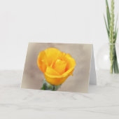  Geel Goud Roos Bloom Art Note Kaart (Voorkant)