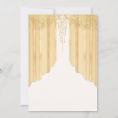 Geel Goud Sprookjesjurk Quinceanera Kaart (Achterkant)