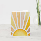 Geel Goud sunburst - gevouwen blanco - Alle gelege Kaart (Voorkant)